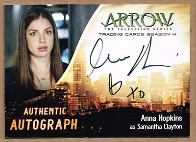 Anna Hopkins Cryptozoic Arrow Season 4 AH as Samantha Clayton  Autograph AU Auto - Image 1 of 2