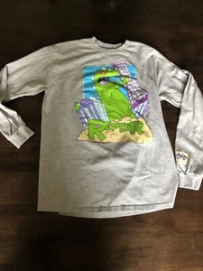 Camisa Nickelodeon Rugrats/REPTAR Unisex Manga Larga Gráfica Camiseta Gris Grande - Imagen 1 de 4