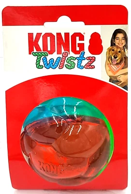 KONG Twistz Ball Large Durable Easy Grip Bouncy Floating Dog Fetch Toy - Image 1 of 4