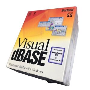Borland Visual dBase 5.5 Database Vintage Software Windows 95 / NT Sealed