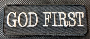 God First Jesus God Christian Embroidered Biker Patch - Picture 1 of 1