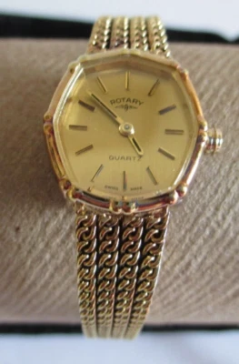 Vintage Rotary Women's Gold plate Petite Quartz Watch (1429) ~ Swiss made - Image 1 of 4