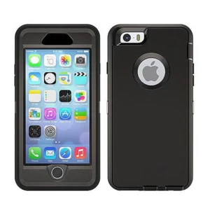 For Apple iPhone 6/6s Defender Case with Screen & (Clip fits otterbox) Black  - Picture 1 of 3