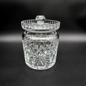 Tarro de tabaco de cristal Waterford Lismore corte brillante recipiente de vidrio con tapa grande - Imagen 1 de 11