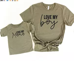 Love My Boy Love My Mama Matching Mommy and Me Shirts for Boy Mom (5T, Love My M - Picture 1 of 2