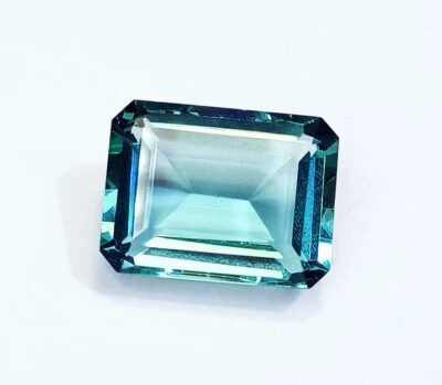 20.50 Ct Green Amethyst Emerald Cut Certified Loose Gemstone With Free Gift - Image 1 of 4