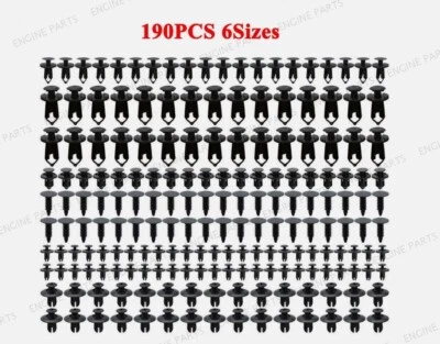 Juego de guardabarros de panel remaches de plástico para sujetador de carrocería de auto 190 piezas Foto 1 de 4