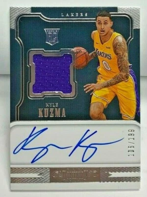 Kyle Kuzma 2017-18 Panini Dominion Jersey RC Autograph Auto #'d 106/199 - LAKERS - Image 1 of 2