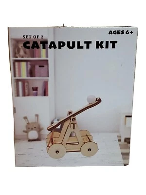 Catapult Wooden Kit - Set Of 2 - Children's Craft Working Model * NEW * NIB * - Image 1 of 4