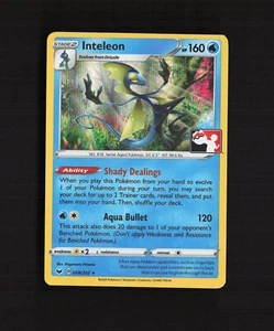 Inteleon 058/202 Espada y Escudo Paquete de Premio Holo Raro Estampado Tarjeta Pokémon - Imagen 1 de 9