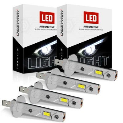 4PCS H1 LED Headlight Bulbs For Jaguar X-Type 2002 2003 2004 2005 2006 2007 2008 - Image 1 of 4