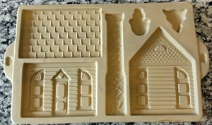 Pampered Chef Gingerbread House Mold 1992 Vtg Stoneware christmas - Picture 1 of 6