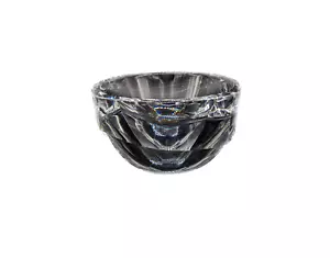 Orrefors Sweden Lancelot Cut Crystal Bowl 7.25" Faceted Geometric Heavy MCM Art - Picture 1 of 5