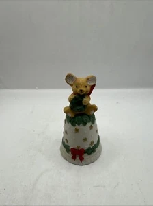 Campana de Navidad de cerámica para ratón - Imagen 1 de 5