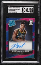 2017 Donruss Optic Pink Prizm Signature /25 Donovan Mitchell #188 Rookie Auto RC