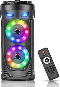 Tragbarer Bluetooth-Lautsprecher, 30W kabelloser mit doppeltem 4''-Stereo-Sound, - Bild 1 von 7