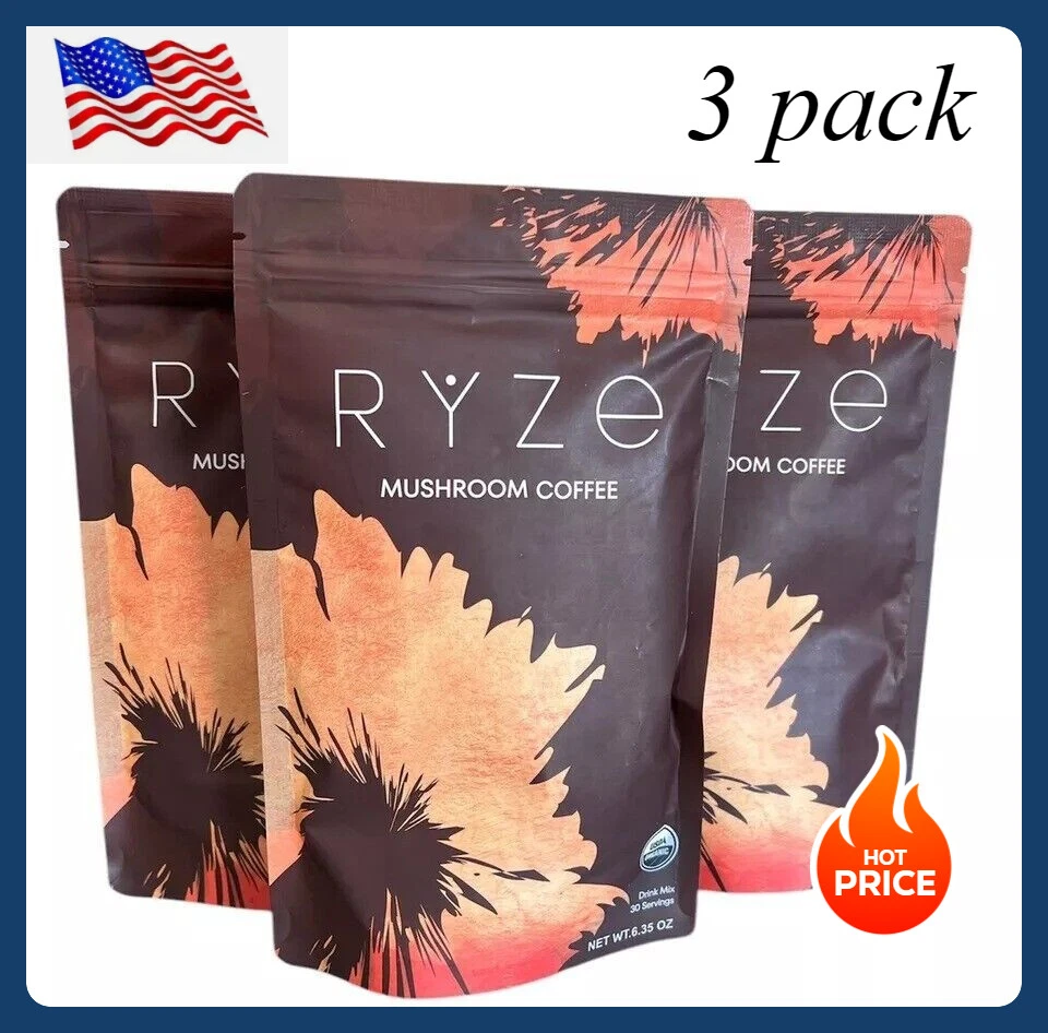 1-2-3-4-5 Pack Ryze Organic Mushroom Coffee 100% Authentic -BIG SALE ！！