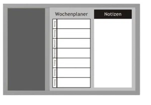 Tafel für die Notizen WOCHENPLANER, 3 in 1, 60x40 cm, ZELLER - Bild 1 von 2