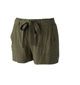 Joe B by Joe Benbasset Solid Challis Shortie Shorts Color:Olive Green MSRP $32 ( - Picture 1 of 1