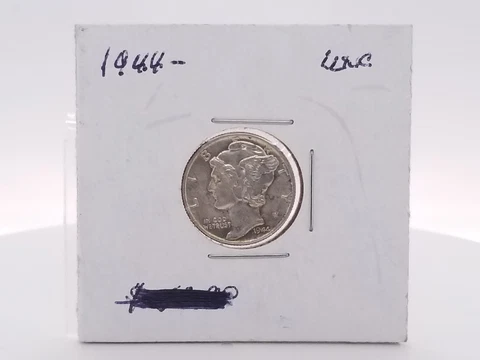 1944 W MERCURY DIME Coin Cover