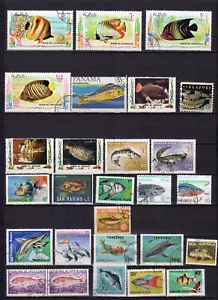 poissons un lot de 20 timbres /TE5359 - Bild 1 von 1