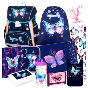Butterfly Schmetterling 10 tl. Set SCHULRANZEN RANZEN Tornister Schultüte Tasche - Bild 1 von 7