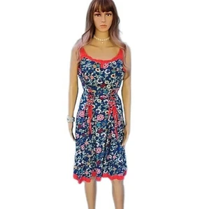 Mujer Joe Browns 8 Vintage Vestido Floral Con Cordones Hasta la Rodilla Usado en Excelente Condición - Imagen 1 de 9