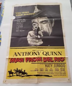 MAN FROM DEL RIO 1956 Original Movie Poster WESTERN One Sheet 27" x 41" - Picture 1 of 6