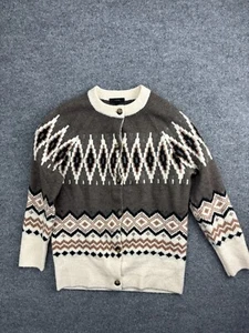 J. Crew Cardigan Women's Small Fair Isle Merino Wool Alpaca Button Up - Picture 1 of 7