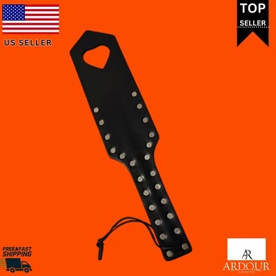 ARDOUR CRAFTS Leather Paddle Real Cowhide horse stuff Spanking Paddle Heart shape adult toys