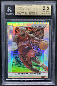 2013-14 Panini Prizm Silver Prizms Lebron James #65 Bgs 9.5 W10 Gem Mt Cav Laker