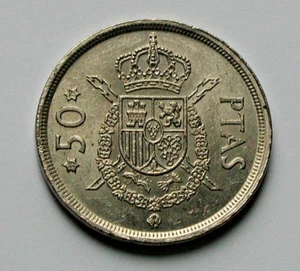 1975(79) SPAIN 1979 Coin - 50 Pesetas - toned-lustre - raised edge-lettering - Picture 1 of 2
