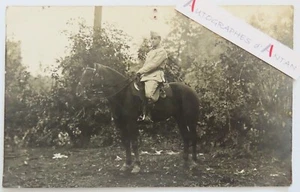● Militaire à cheval souvenir d'Aldenhoven octobre 1919 - carte photo CPA - Picture 1 of 2