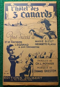 PARTITION MUSICALE - L'Hôtel des 3 CANARDS - Marie Bizet - Musique GHESTEM - Imagen 1 de 4