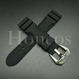 22 MM Replacement Submersible Silicone Rubber Strap Band Fits for Timex Black - Picture 1 of 30