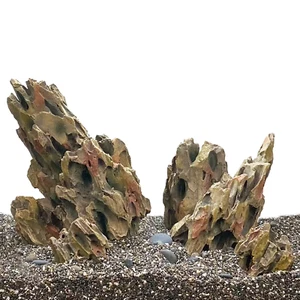 Ohko Dragon Stone Aquascape Rocks, 4 Pcs. Molded Resin Aquarium Décor Rocks - Picture 1 of 7