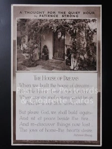 Verse PC: 'A THOUGHT FOR THE QUIET HOUR' The House of Dreams, By Patience Strong - Picture 1 of 1