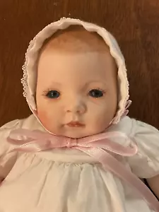 Rare "Tiny" Baby Doll, Dianna Effner reproduction with christening outfit, 1990 - Picture 1 of 12