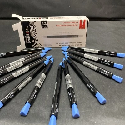 Lápis de cor mecânico Ice Blue Zebra “Zensations”, pacote com 12 - Imagem 1 de 4