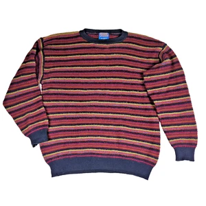 Vintage Pendleton Sweater Men's L Lobo Multi Color Virgin Wool Pullover Crewneck - Picture 1 of 7
