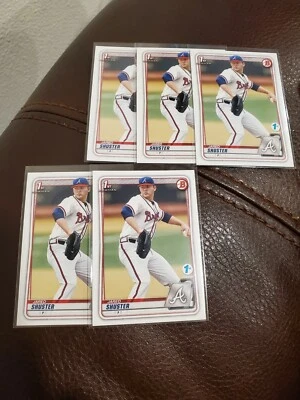 2020 Bowman Draft 1st Edition Base #BD-16 Jared Shuster Atlanta Braves lot of 5 - Image 1 of 3