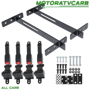 ALL-CARB 4×Golf Cart Seat Belts w/ Bracket Kit For EZGO Yamaha Club Car 35 x 6.9 - Picture 1 of 9