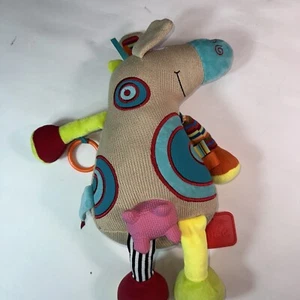 Dolce Cow Education Kids Colorful Activity Interactive Learning Knit Rattle Toy - Picture 1 of 14