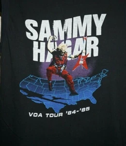 VINTAGE 80s SAMMY HAGAR VOA TOUR 84-85 SLEEVELESS T-SHIRT MEN SZ XL WINTERLAND - Picture 1 of 7