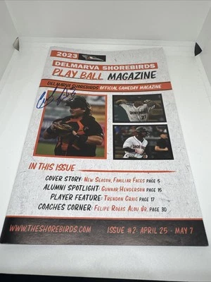 CREED WILLEMS 2023 Delmarva Play Ball Magazine Baltimore Orioles SIGNED - Image 1 of 4
