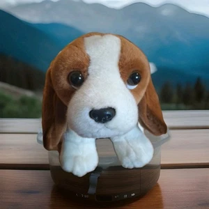 Basset Hound Plush Miyoni by Aurora White & Brown Dog Puppy Stuffed Animal 10 In - Picture 1 of 4