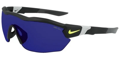 Nike Show X3 Elite E Men's Mt Black/Volt Semi-Rimless Wrap Sunglasses DJ2024-013 - Image 1 of 4