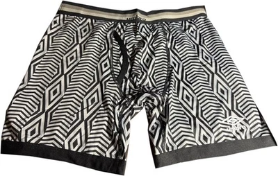 Cueca boxer Umbro masculina de alto desempenho preta metálica prata/UM5084BB-M-NWT - Imagem 1 de 4