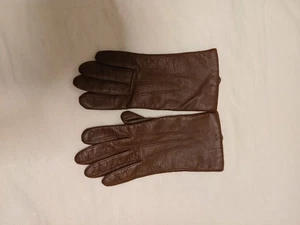 Ladies DENTS Brown Leather Lined Gloves Size 7 Good Condition - Picture 1 of 2