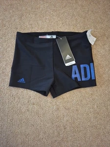 Adidas Boys Shortie Swimming Trunks Black Age 11-12 - Picture 1 of 2